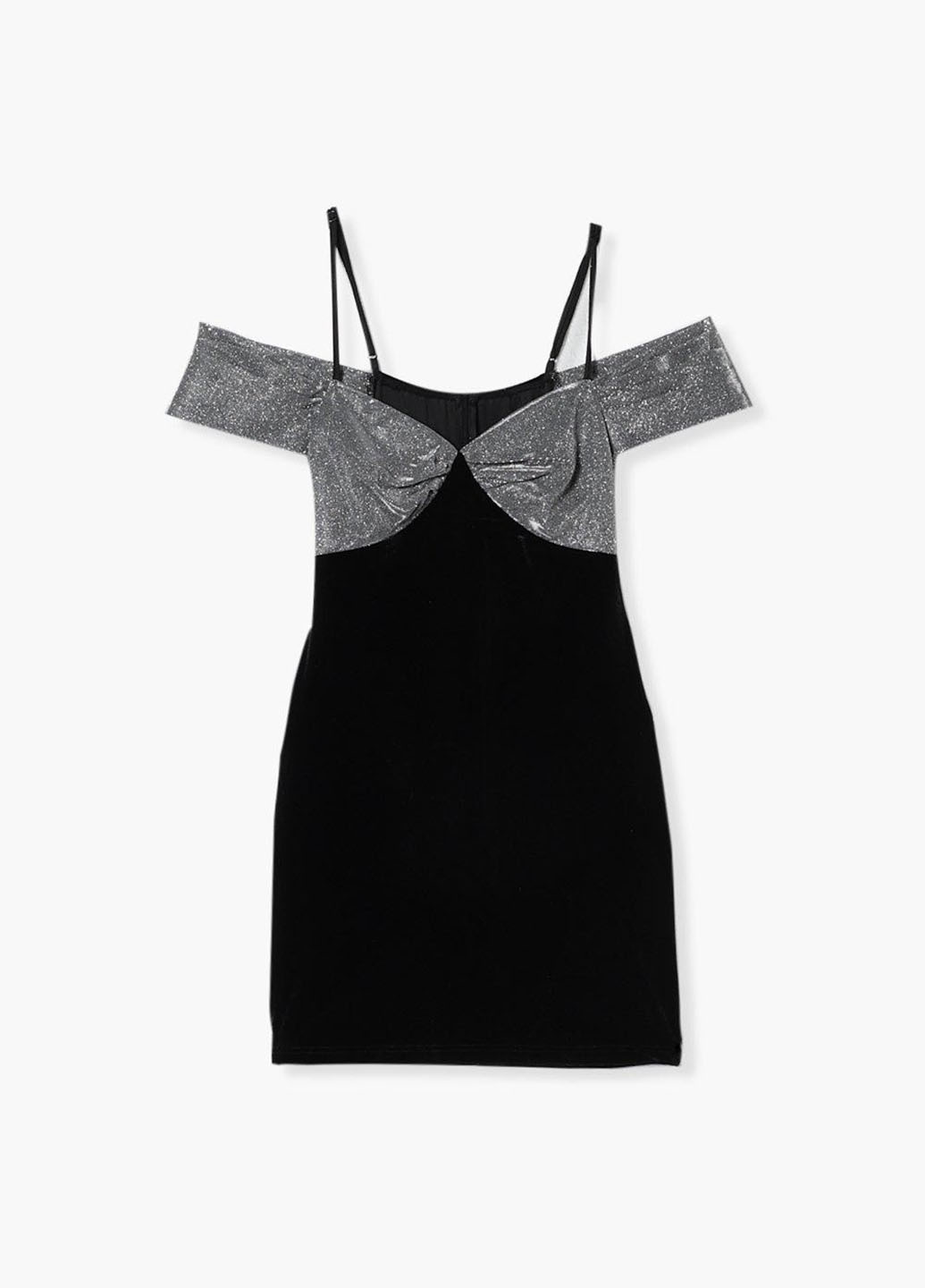 Черное коктейльное платье с открытыми плечами Boohoo однотонное