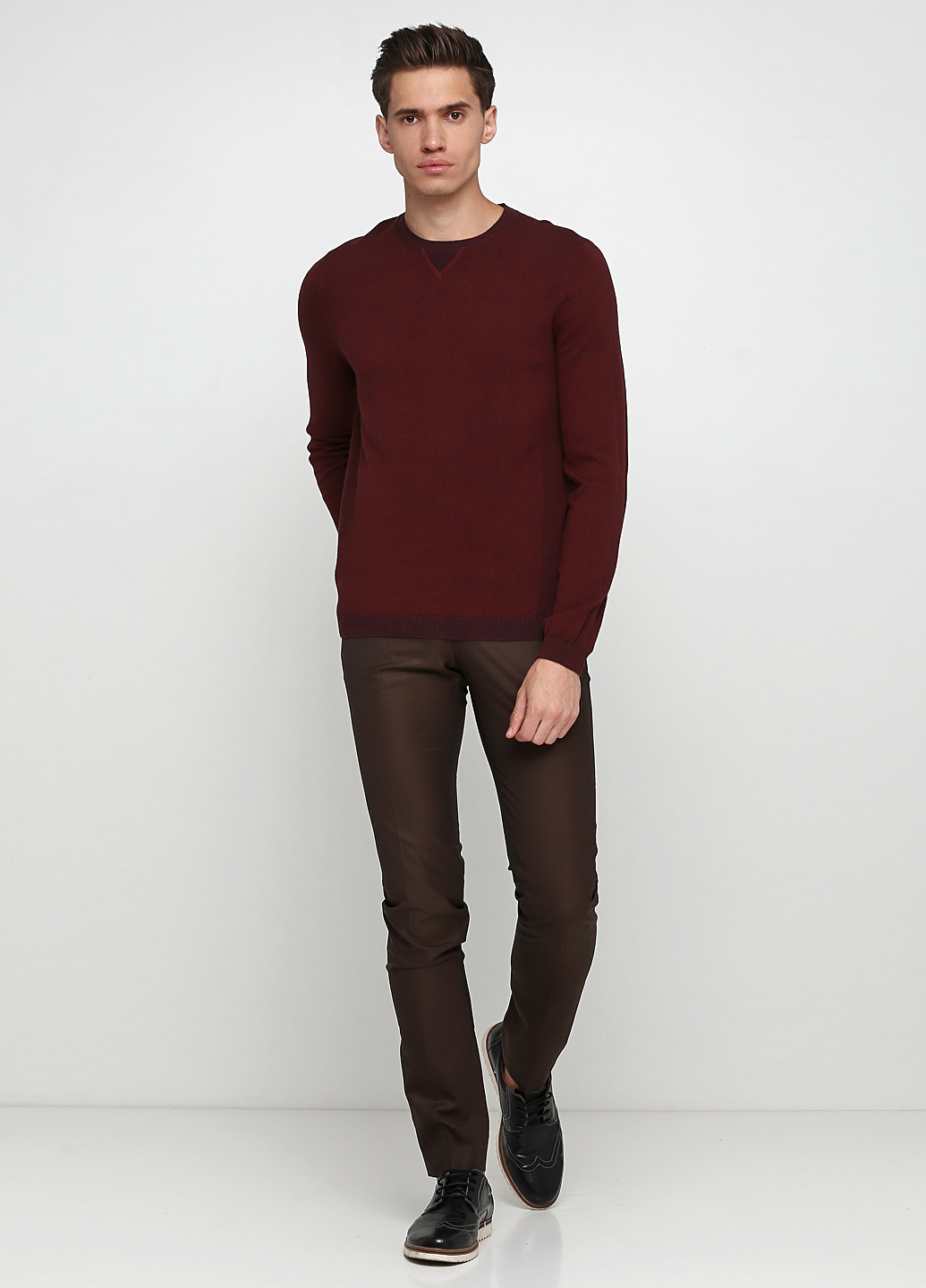 Коричневые кэжуал демисезонные зауженные брюки Devred