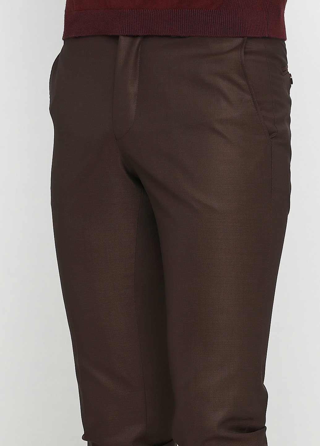 Коричневые кэжуал демисезонные зауженные брюки Devred