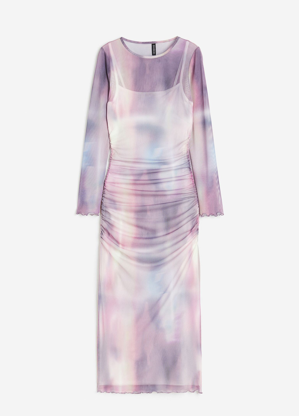 Бузкова кежуал сукня H&M з абстрактним візерунком