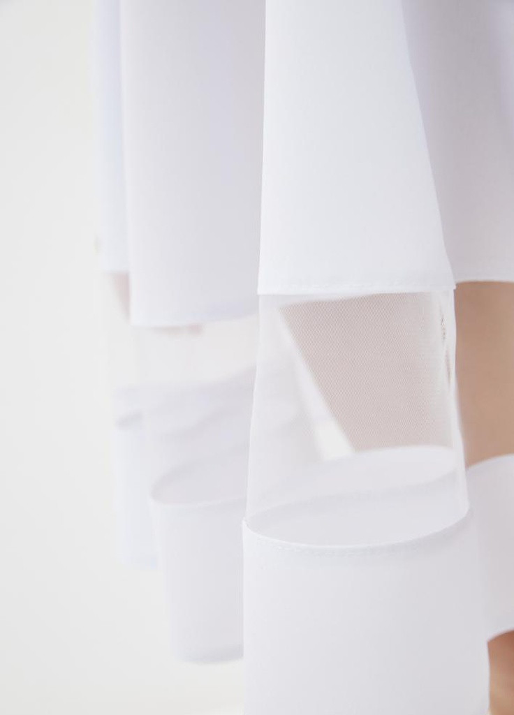 Белая однотонная юбка Podium