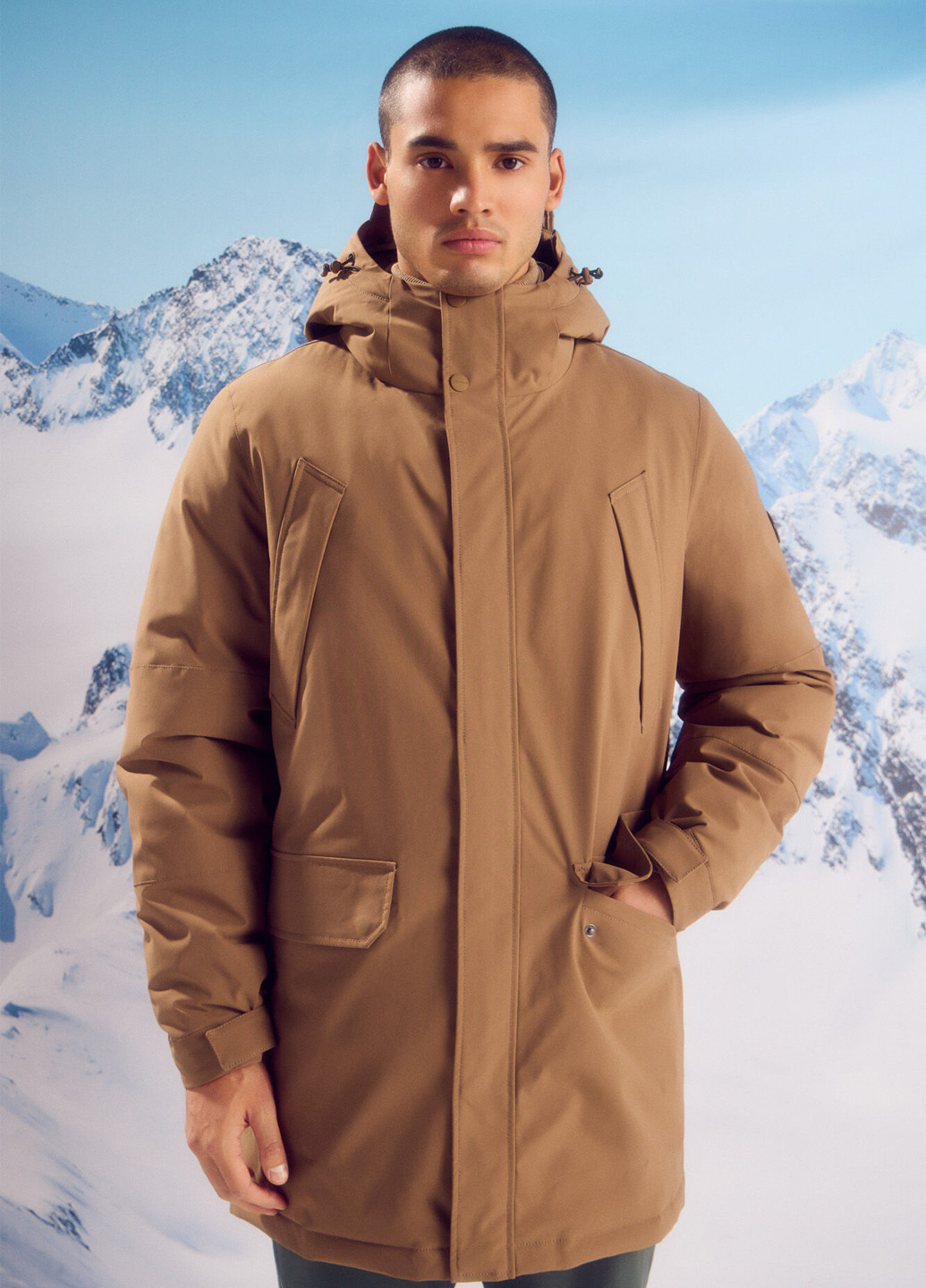 Світло-коричнева зимня куртка Springfield