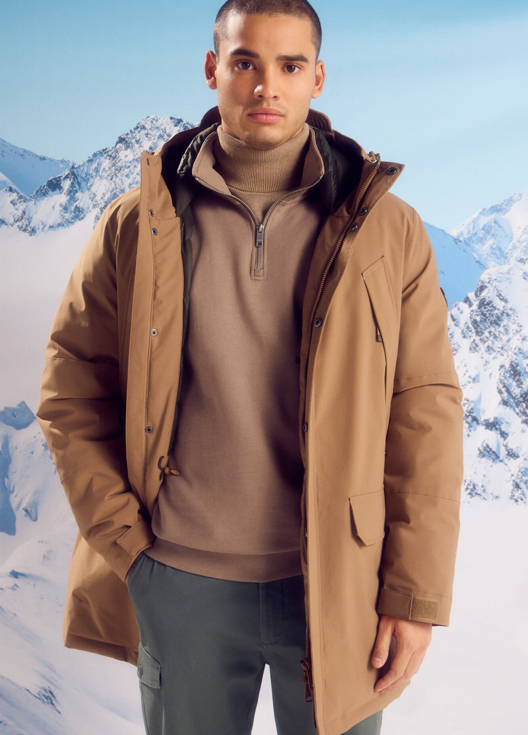 Світло-коричнева зимня куртка Springfield