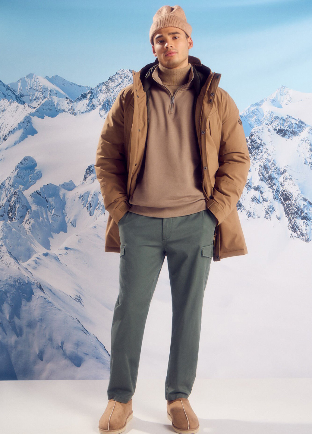 Світло-коричнева зимня куртка Springfield