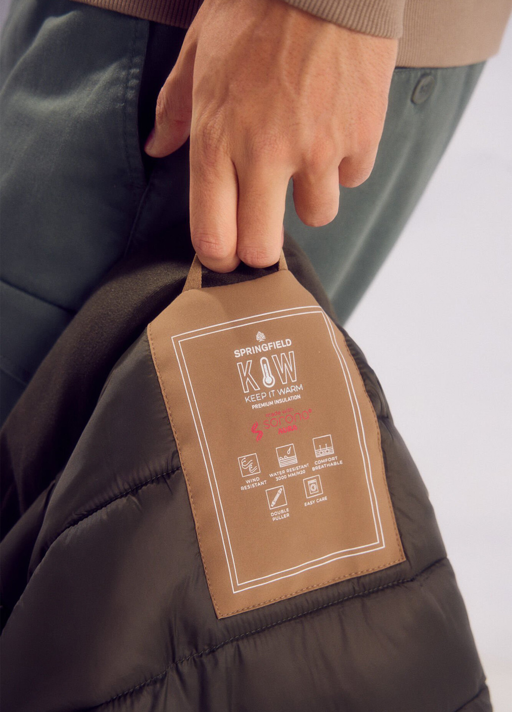 Світло-коричнева зимня куртка Springfield