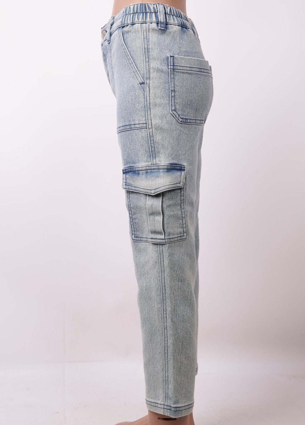 Голубые демисезонные карго джинсы Asos