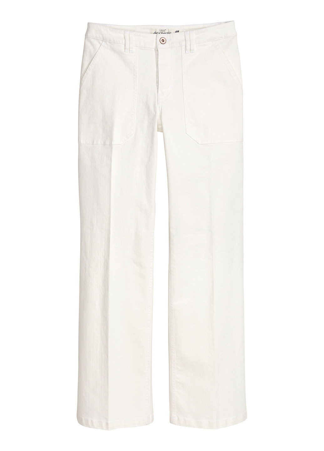 Белые летние прямые джинсы H&M