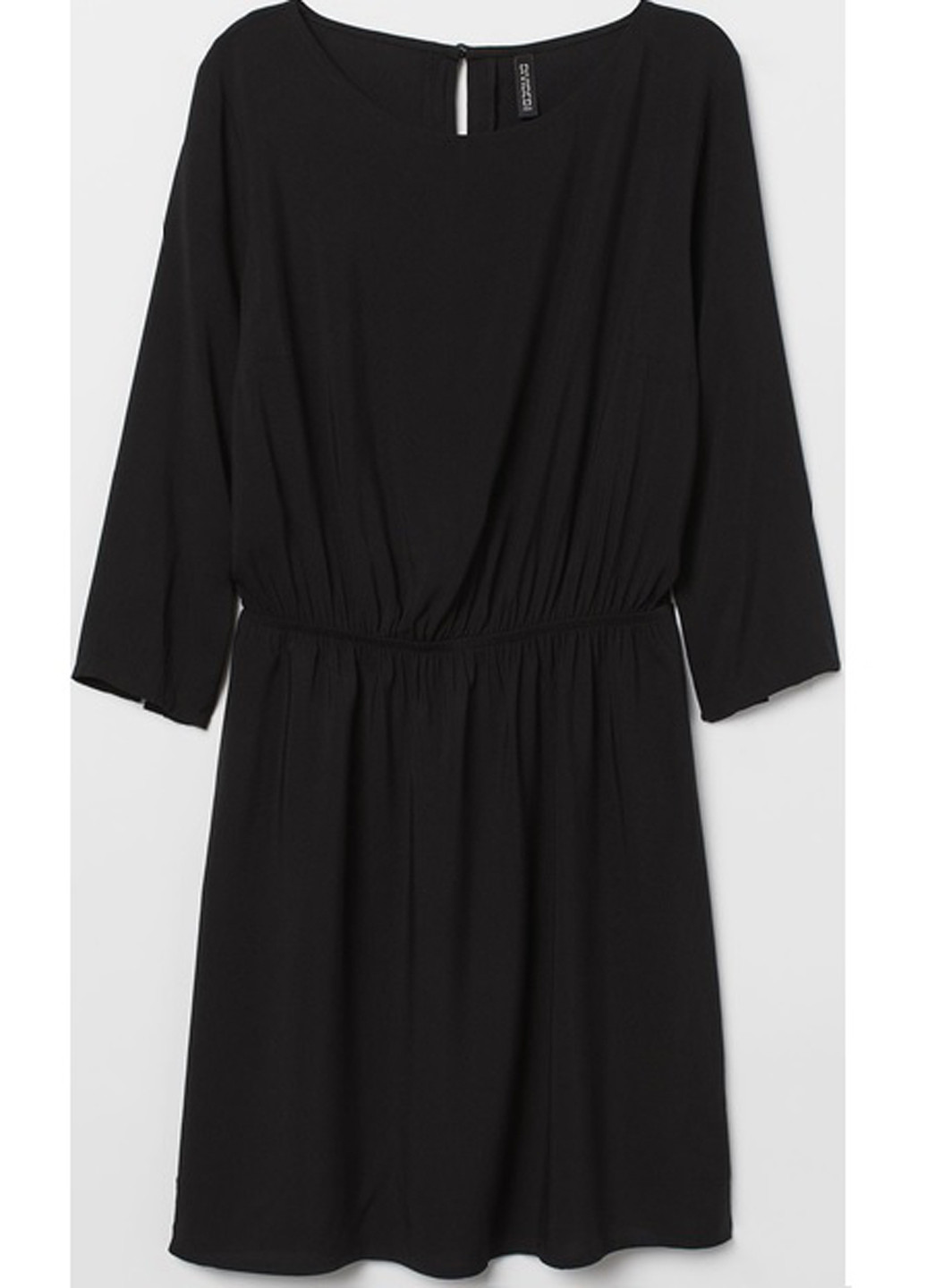 Черное кэжуал платье а-силуэт H&M однотонное