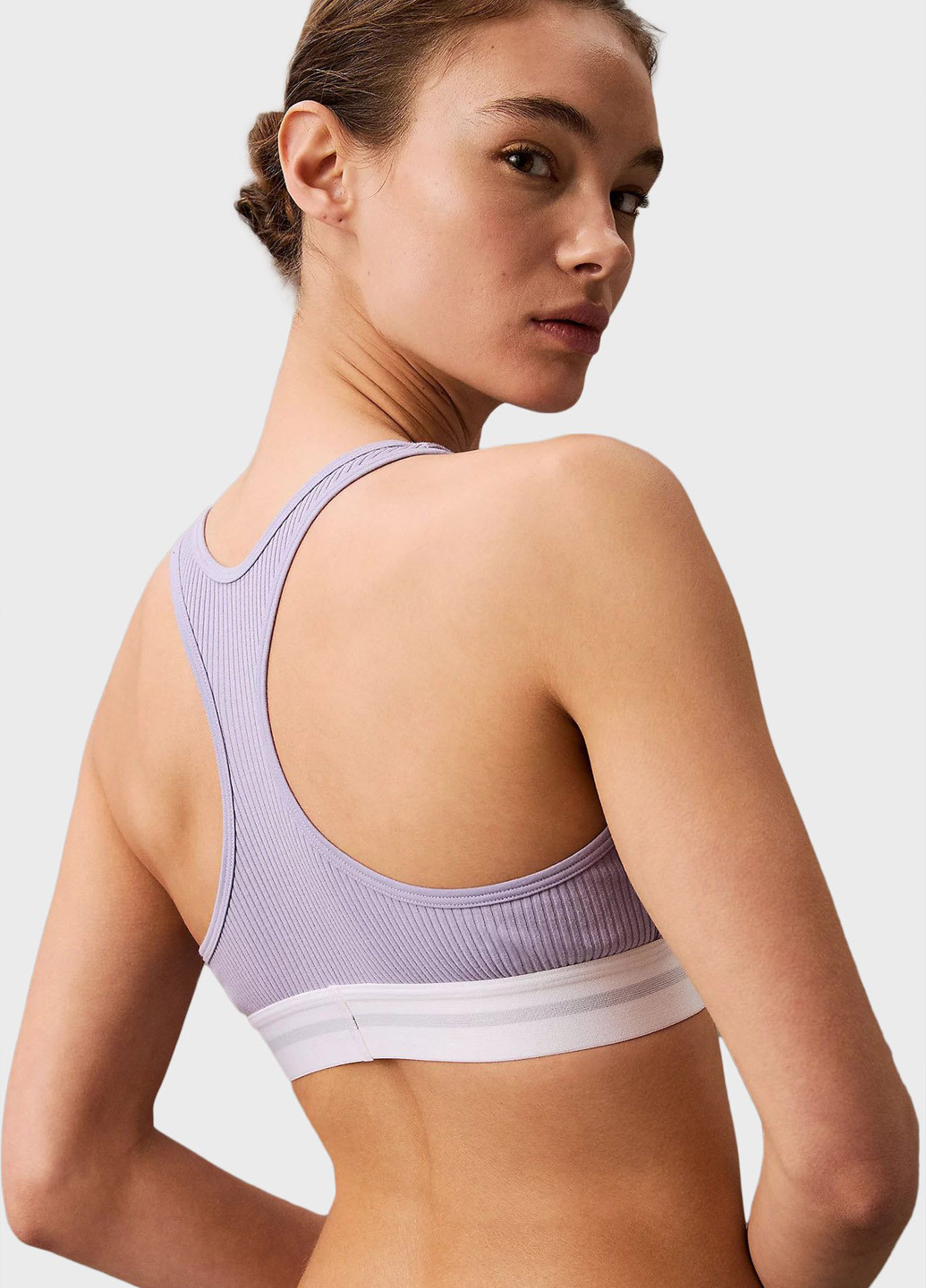 Бузковий топ бюстгальтер Calvin Klein без кісточок поліамід