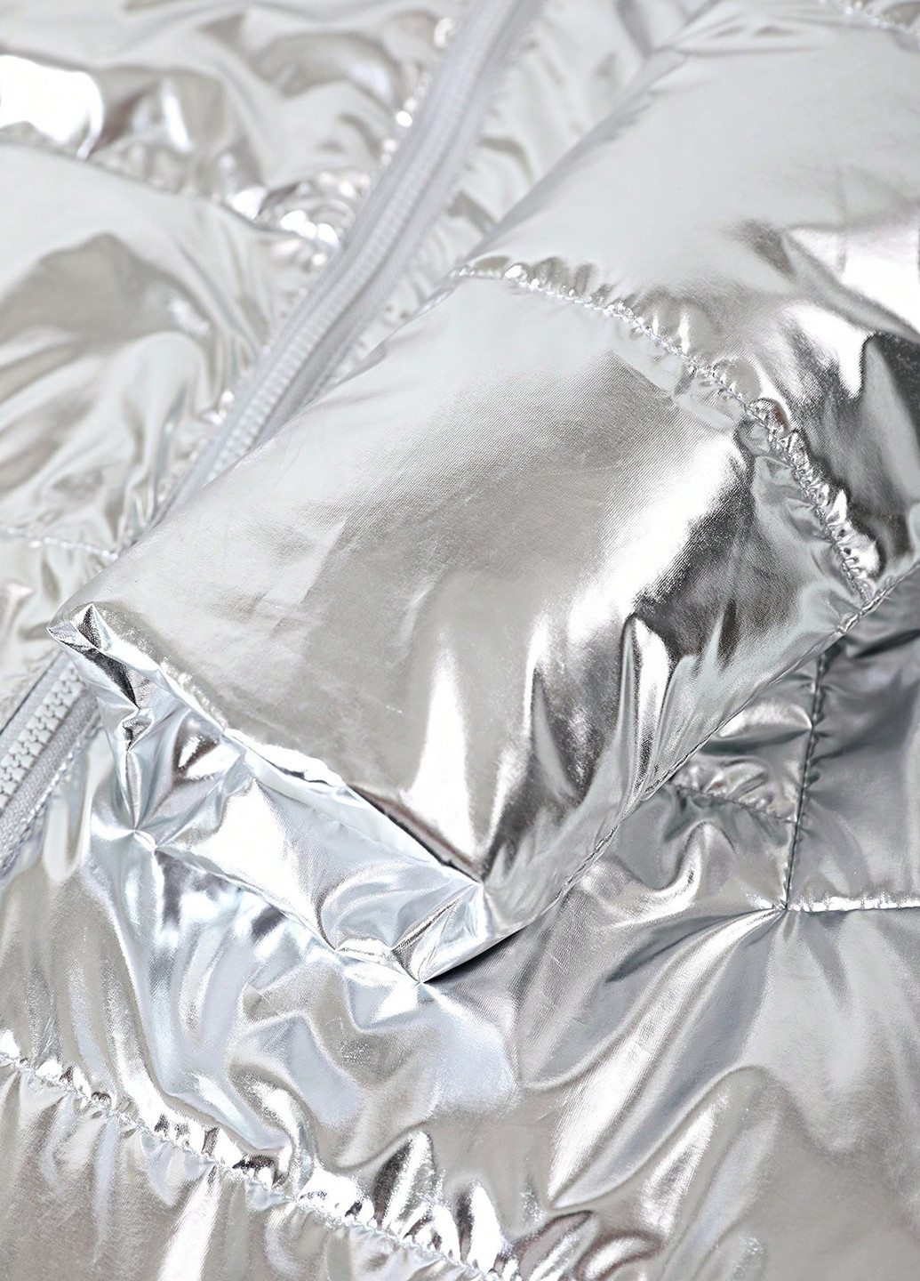 Срібний зимній Пуховик SHEIN