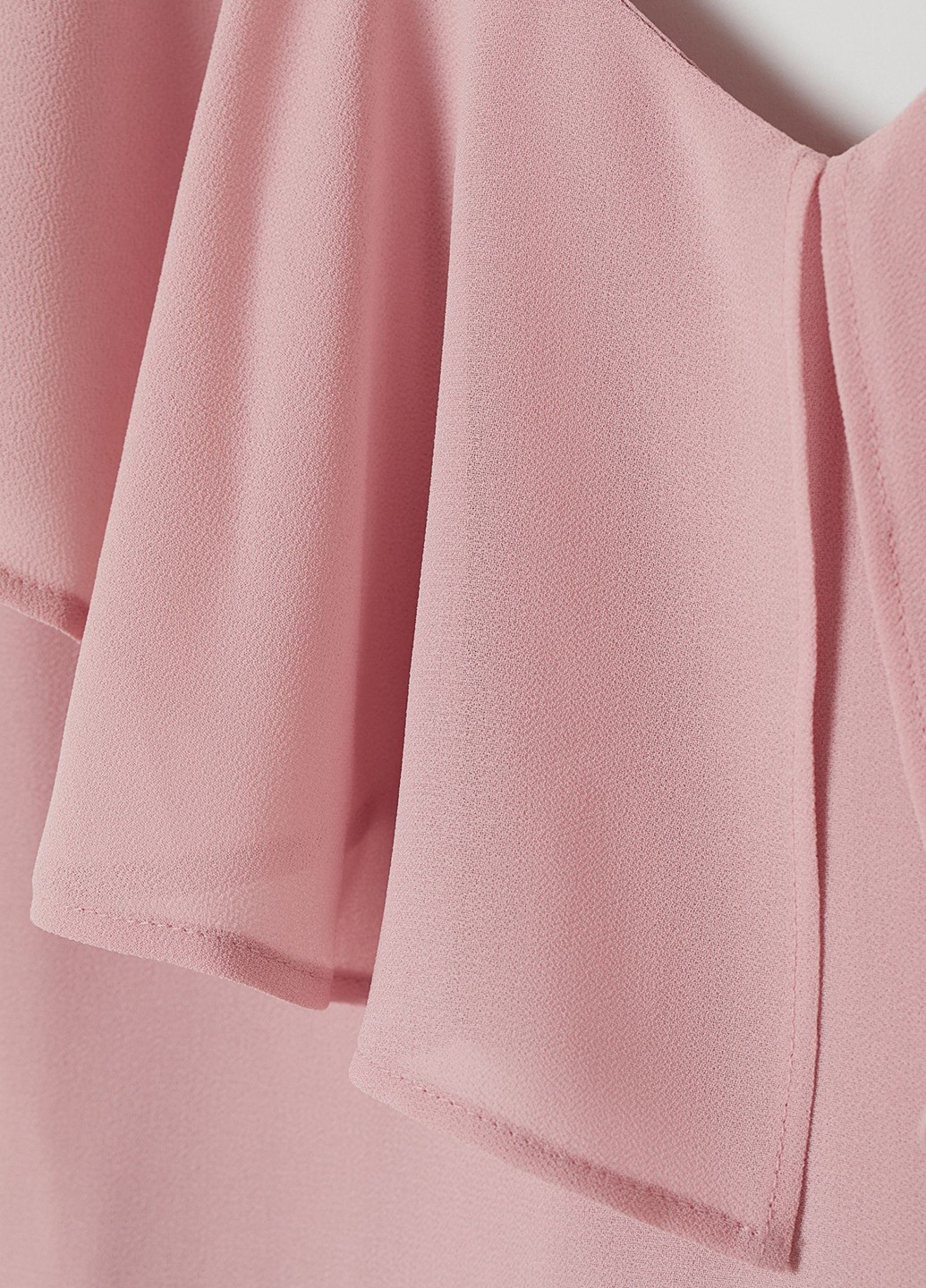 Пудровое праздничный, кэжуал платье клеш H&M однотонное