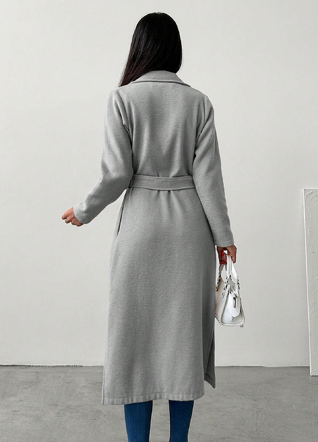 Серое демисезонное Пальто SHEIN