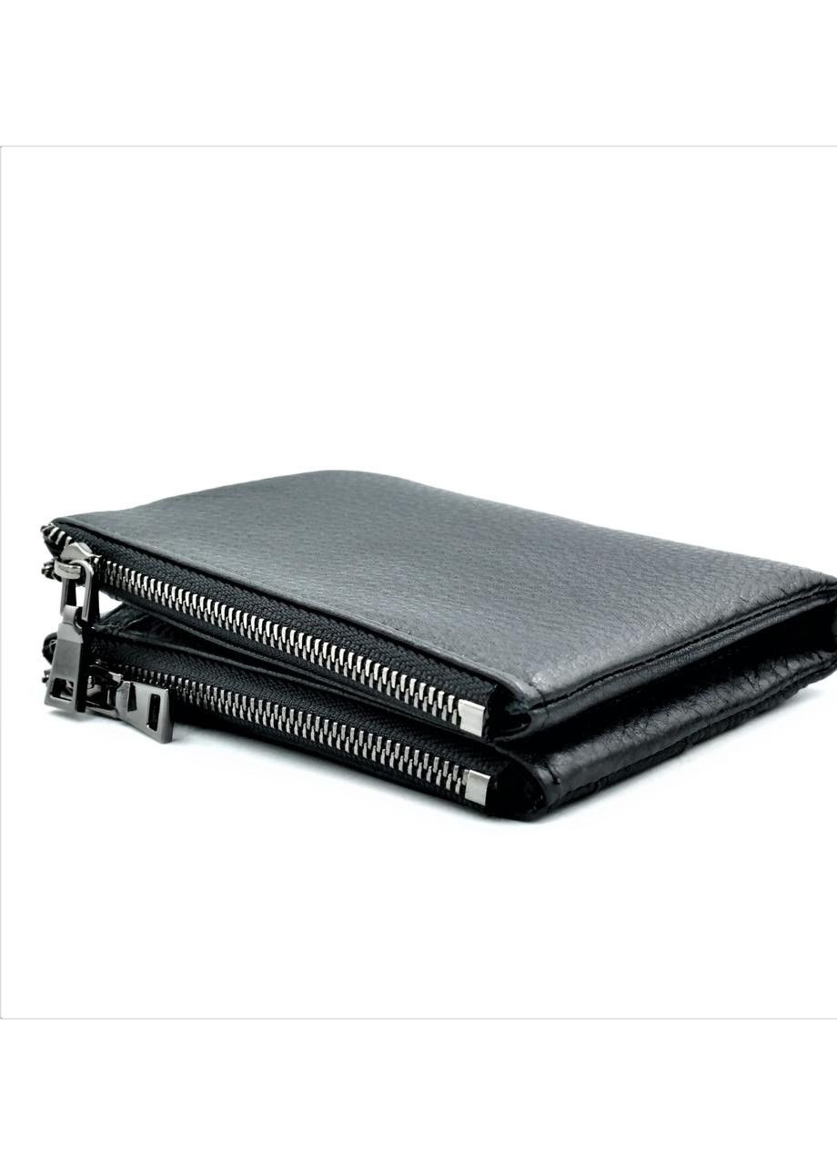 Чоловічий шкіряний гаманець 13 х 9,5 х 2,5 см Чорний wtro-K163-35 Weatro (253696092)