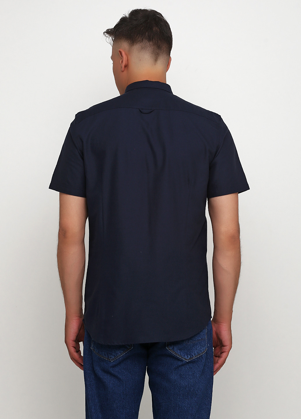 Темно-синяя кэжуал рубашка однотонная Tailored Originals