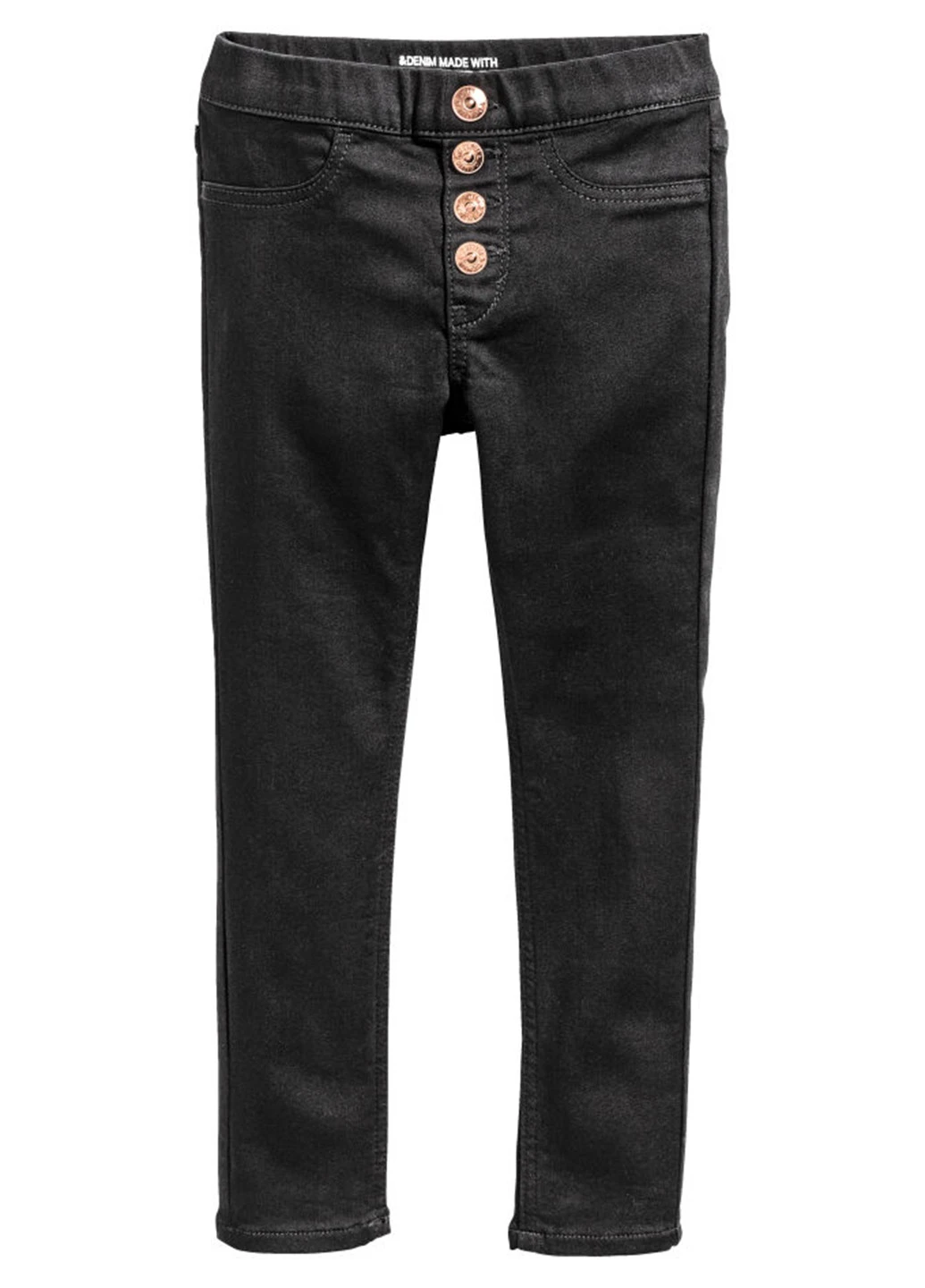 Черные демисезонные прямые джинсы H&M