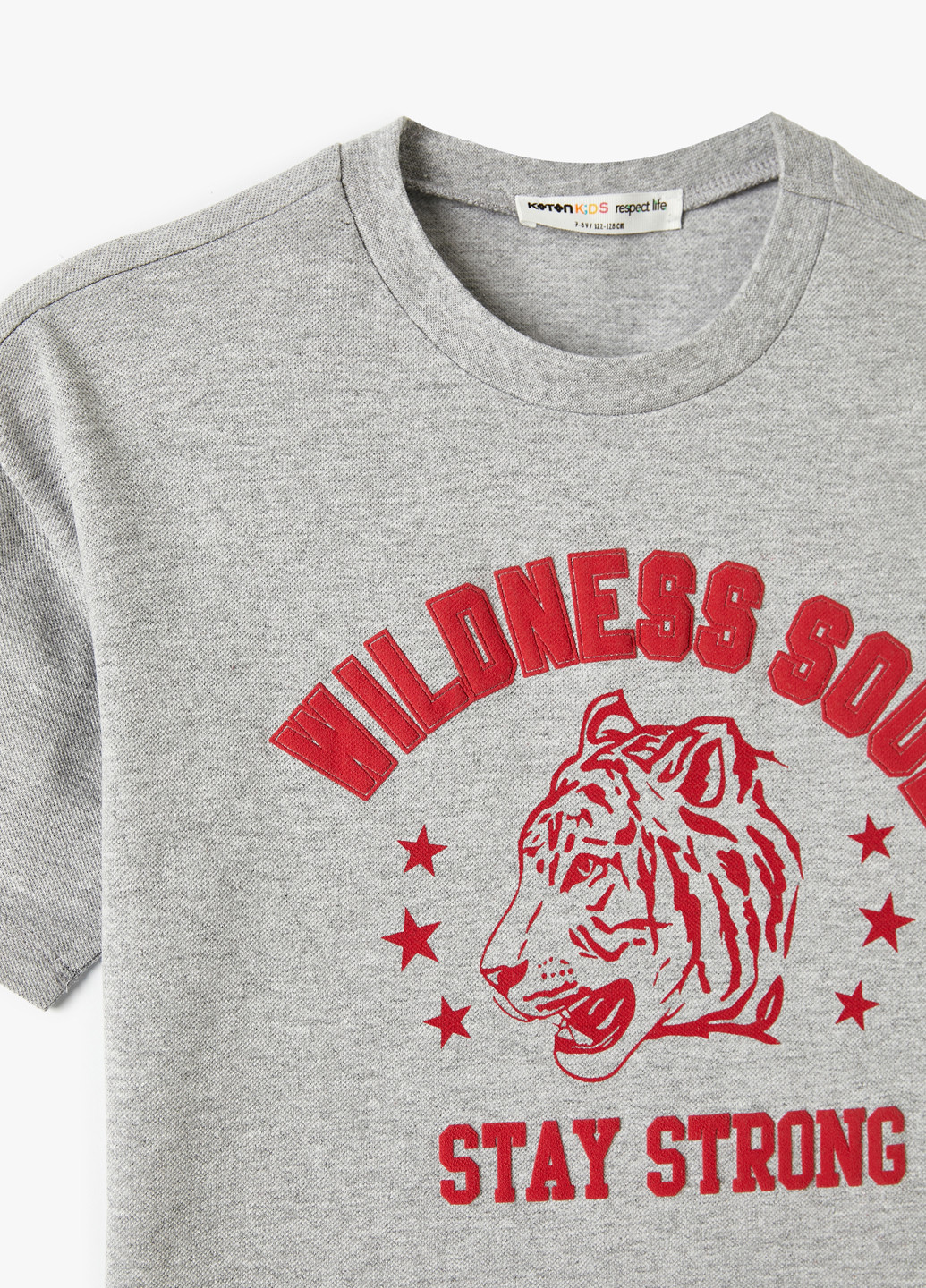 Светло-серая летняя футболка KOTON