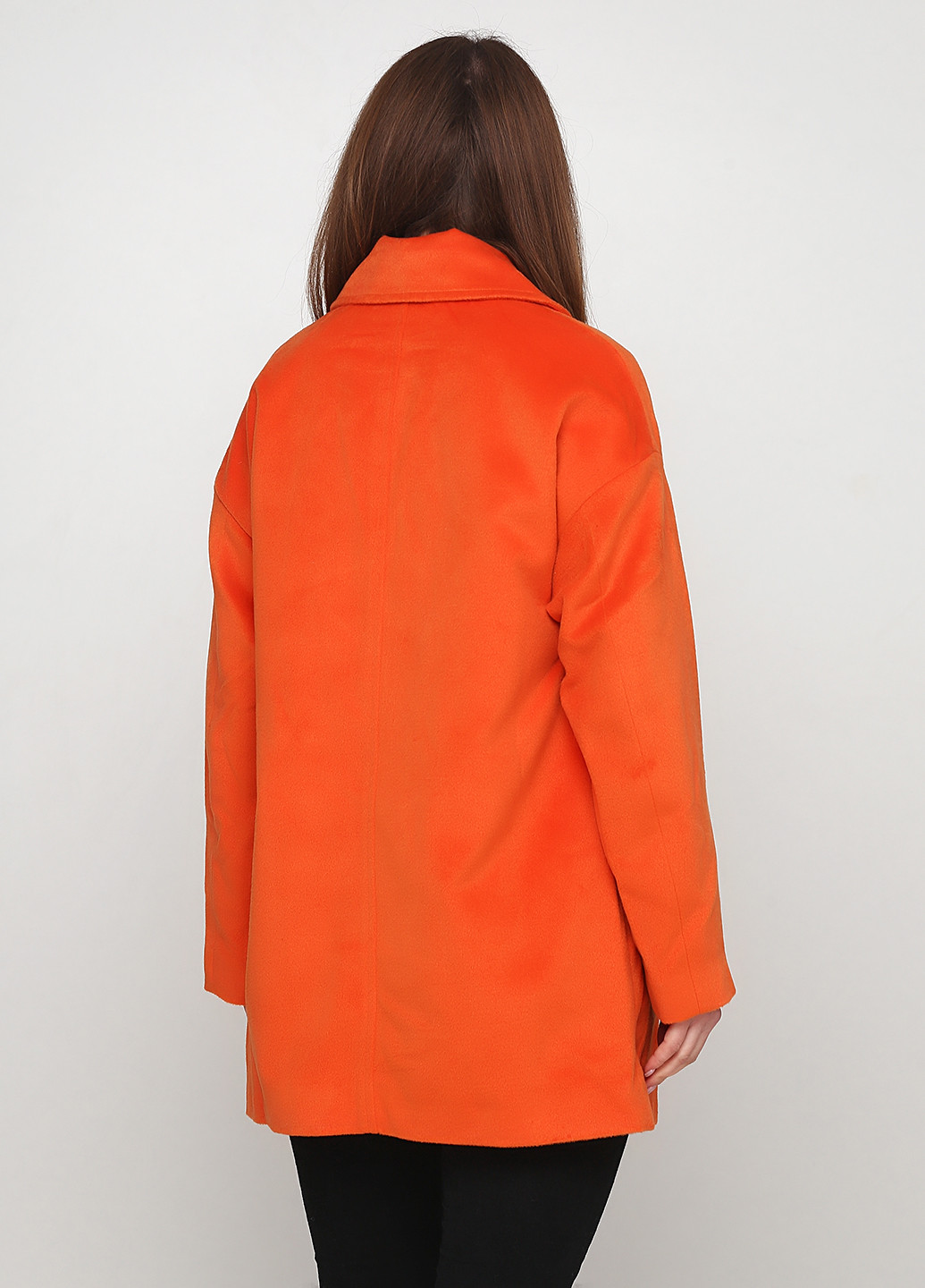 Оранжевое демисезонное Пальто однобортное Lost Ink