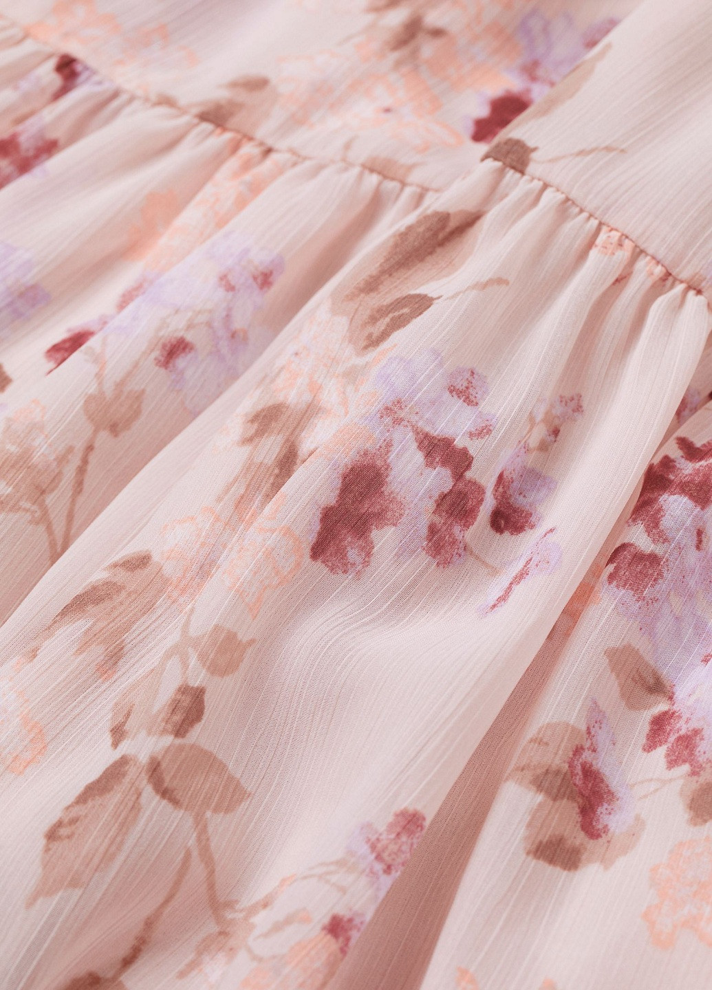 Світло-рожева кежуал сукня H&M з квітковим принтом