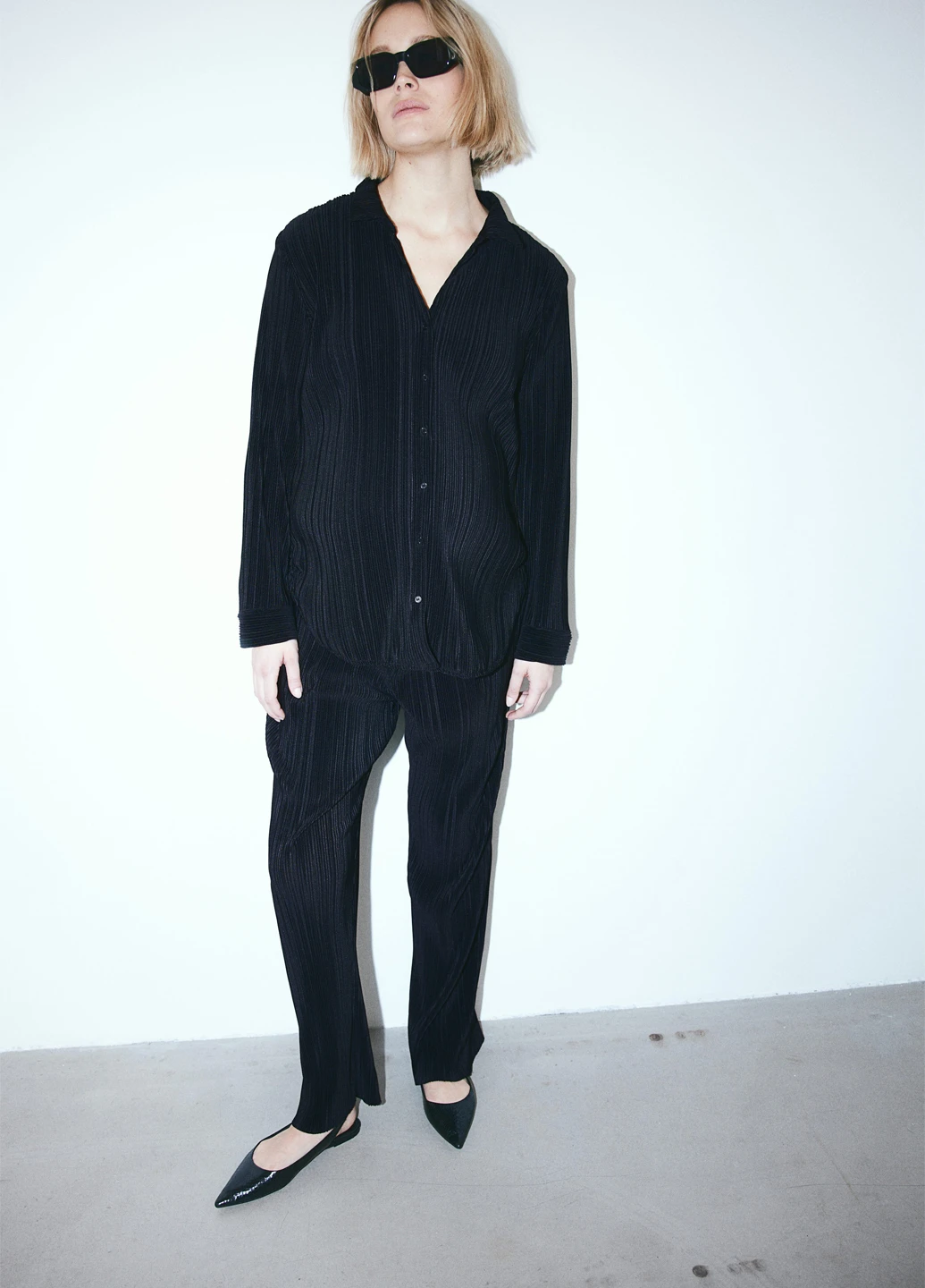 Чёрная блуза для беременных H&M