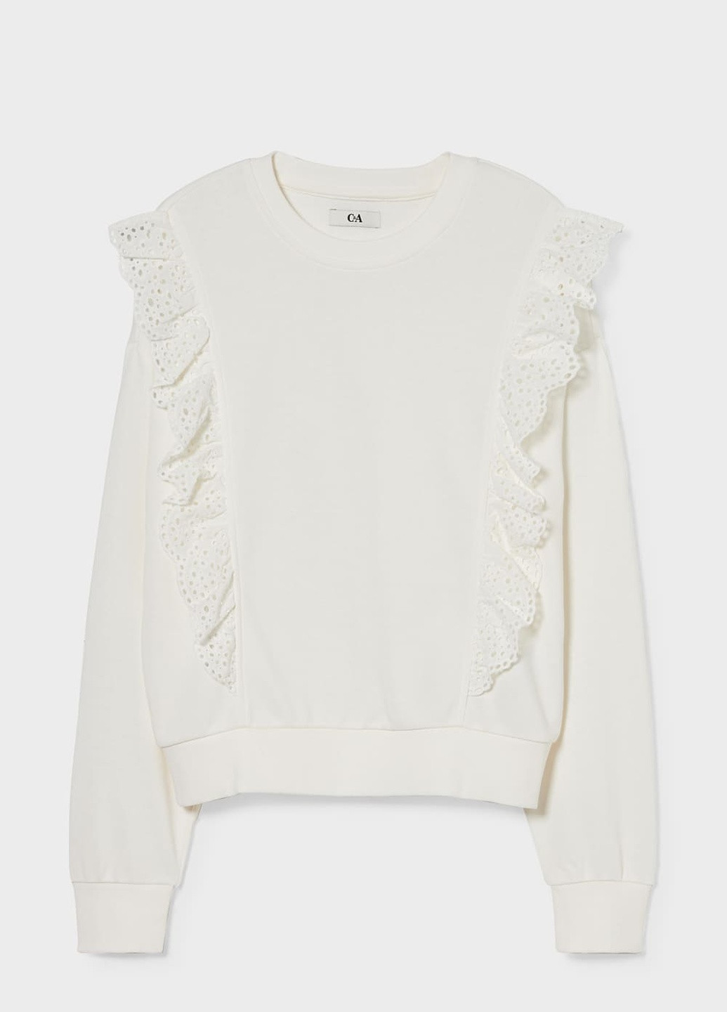 Белый свитшот C&A однотонный (255132483)