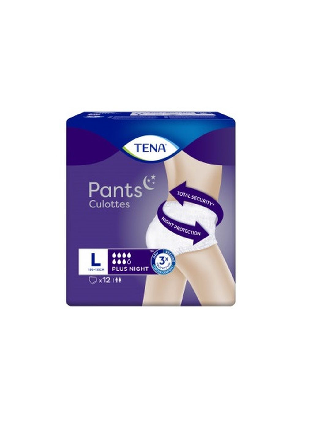 Трусы-подгузники для взрослых Pants Plus Night ночные размер Large 12 шт Tena (213326147)