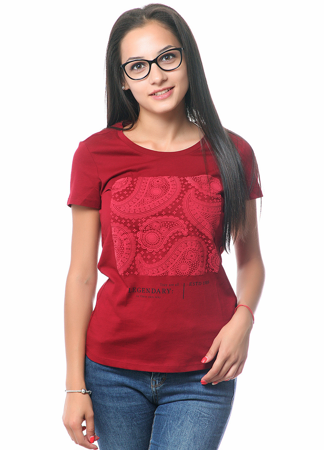 Красная летняя футболка Kenvelo