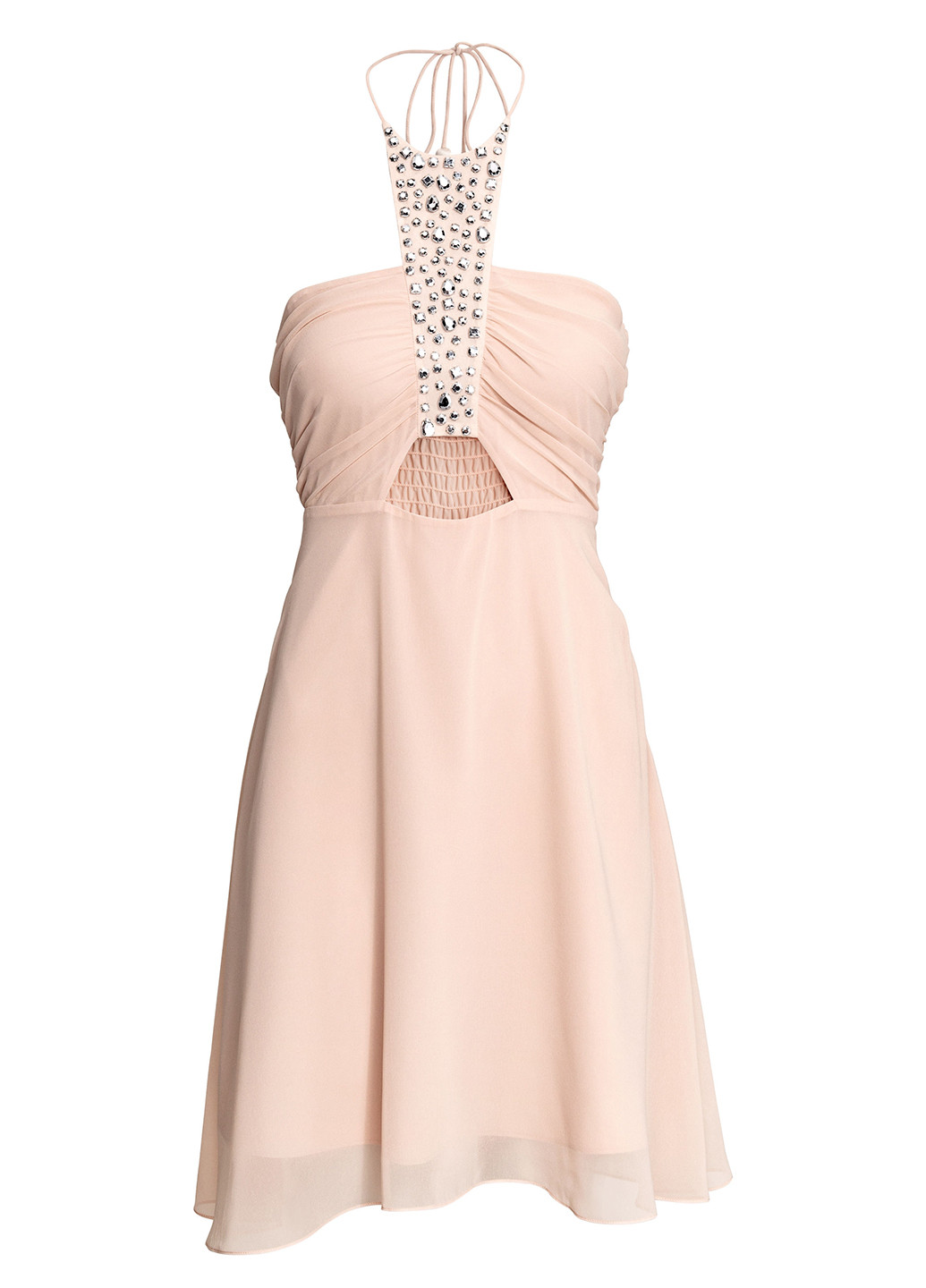 Розово-лиловое коктейльное платье H&M однотонное