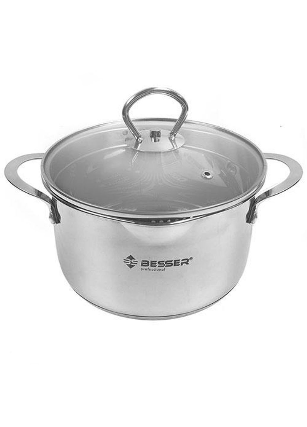 Каструля зі скляною кришкою Largo 10269 1,9 л 17 см Besser (253542977)