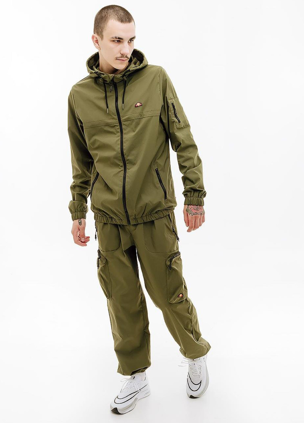 Оливковая (хаки) демисезонная куртка shv20518-506 Ellesse Battalio FZ Jacket