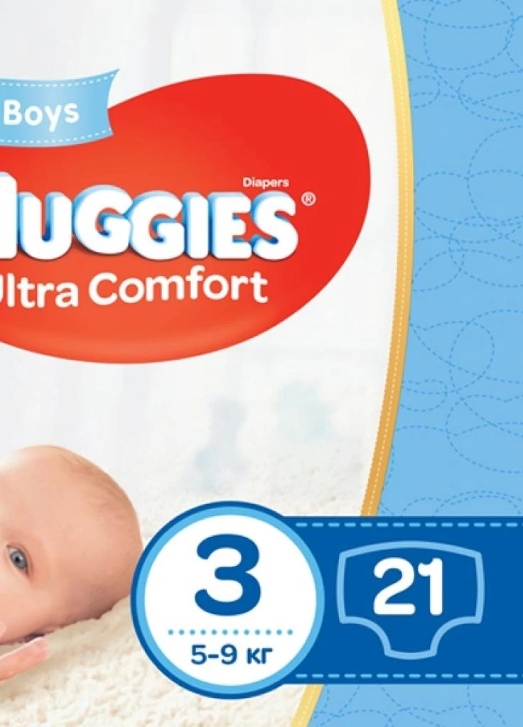 Підгузник Ultra Comfort 3 для хлопчиків (5-9 кг) 21 шт (5029053543536) Huggies (207383645)
