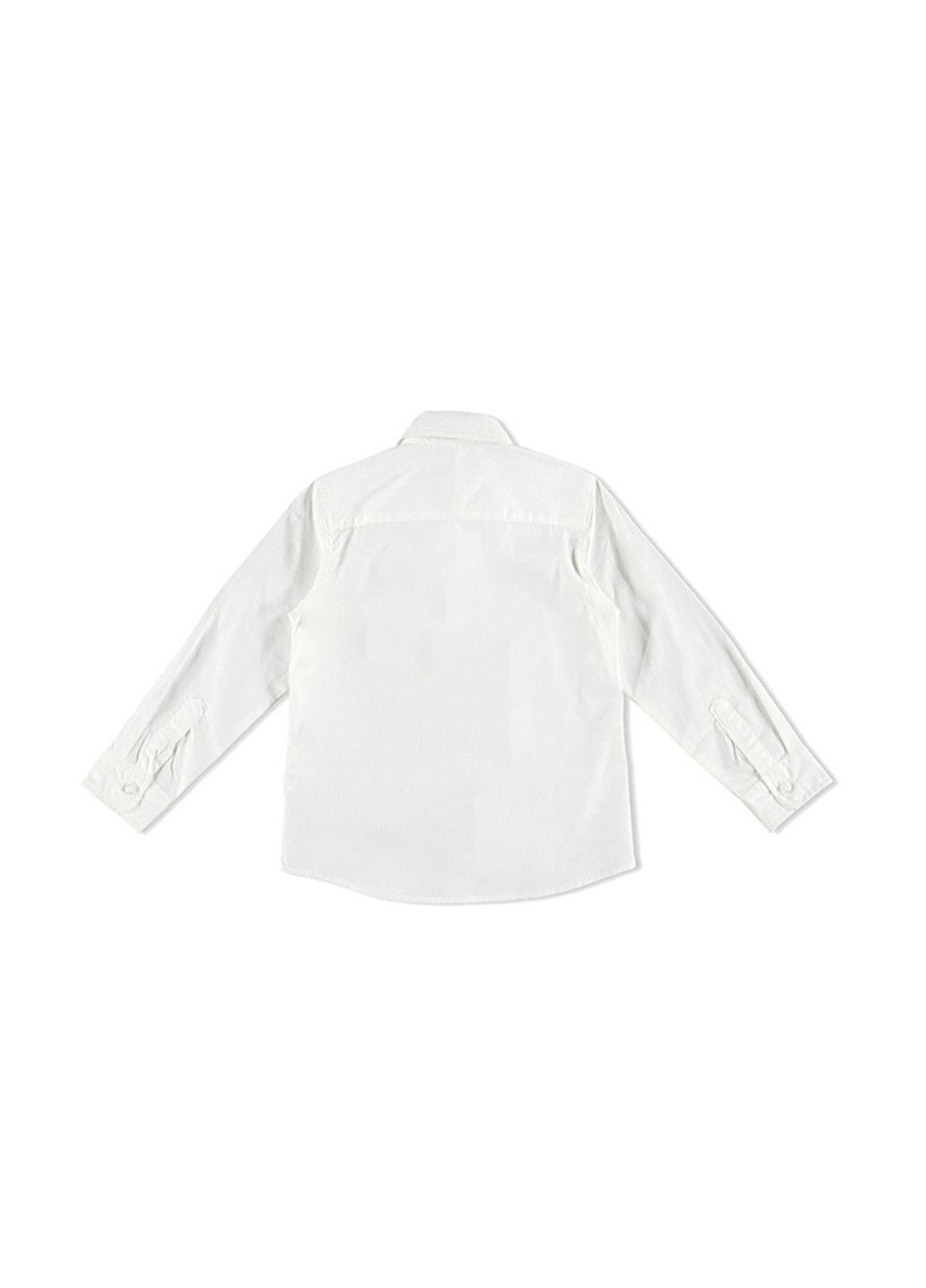 Белая кэжуал рубашка Brums с длинным рукавом