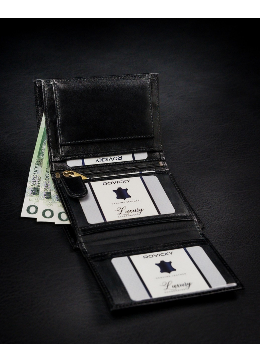 Кошелек мужской кожаный 1537-03-BOR Rovicky (254314467)