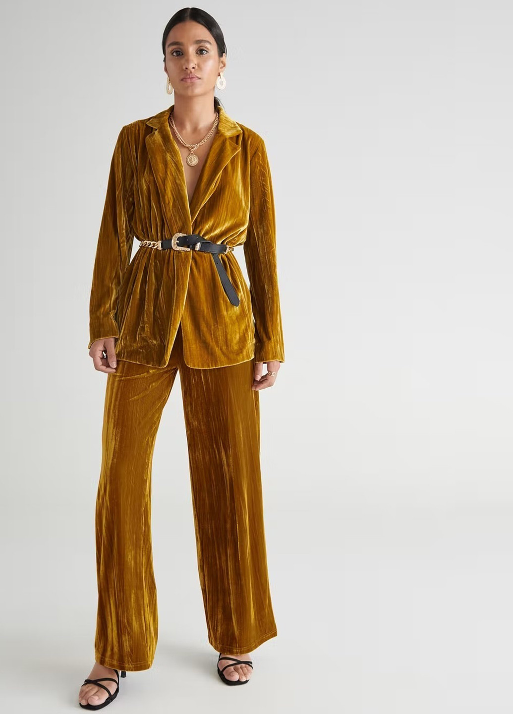Светло-коричневые кэжуал демисезонные прямые брюки Gina Tricot