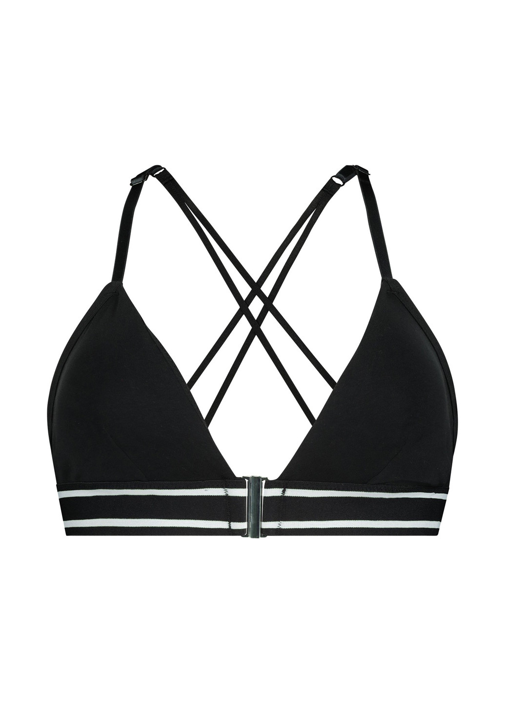 Чорно-білий топ бюстгальтер Hunkemoller без кісточок бавовна