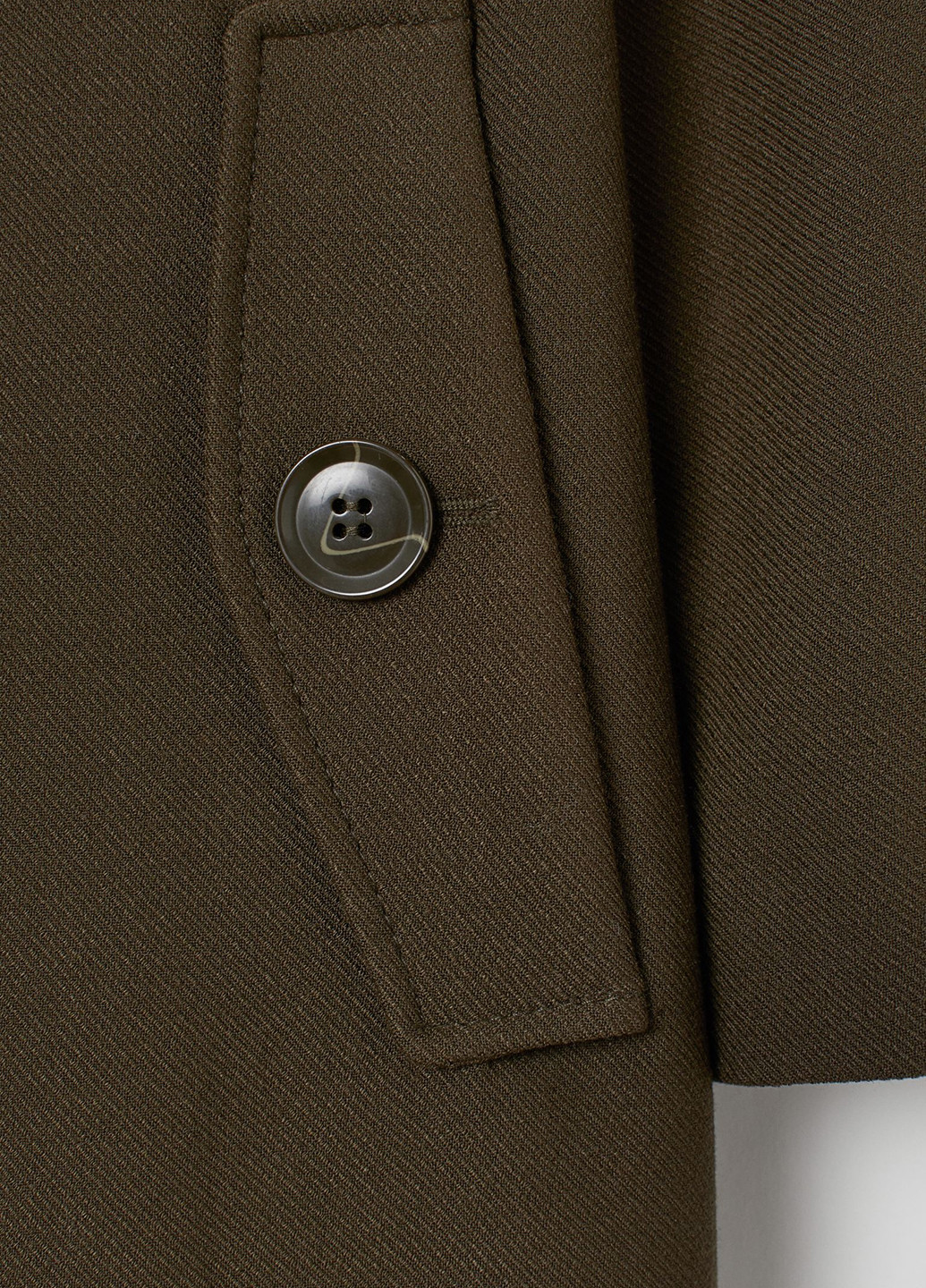 Темно-зеленое демисезонное Пальто однобортное H&M