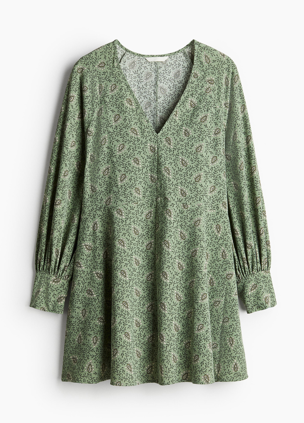Зелена кежуал сукня а-силует H&M з квітковим принтом