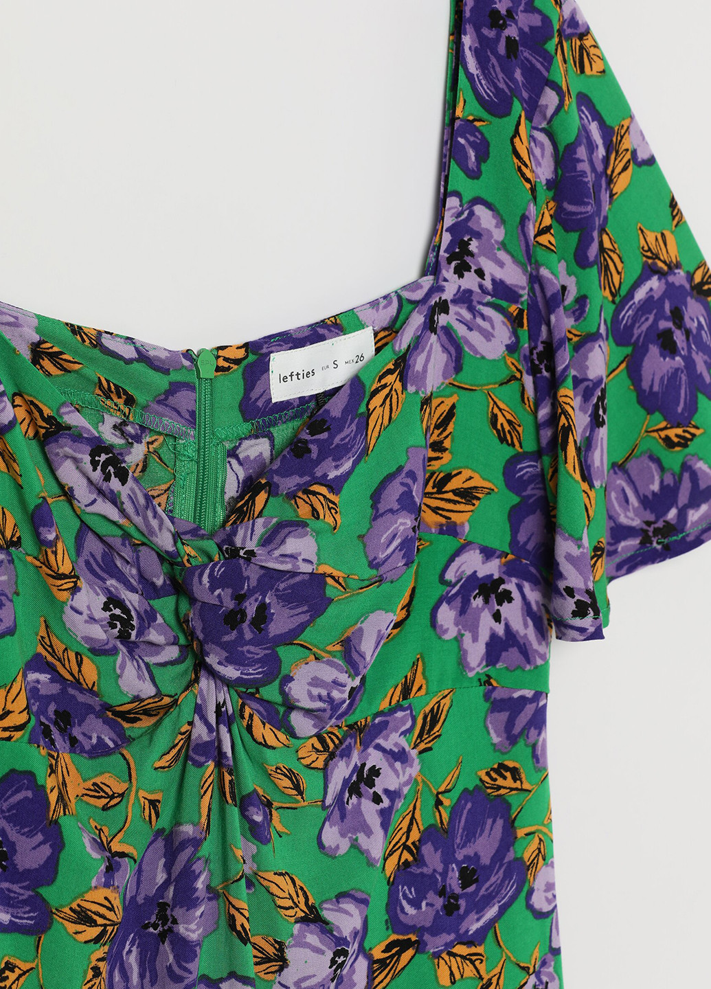 Зеленое кэжуал платье Lefties с цветочным принтом