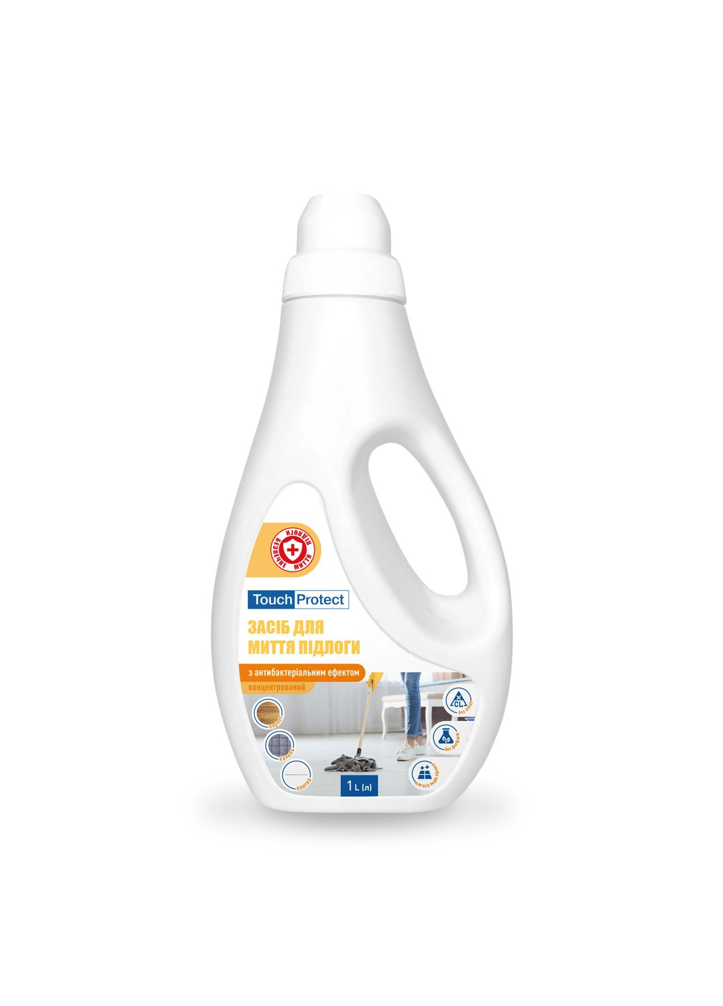 Засіб для миття підлоги з антибактеріальним ефектом 1 л Touch Protect (253548124)