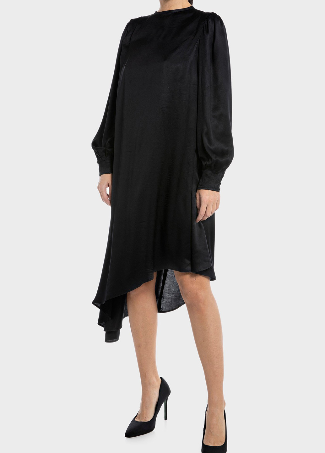 Черное кэжуал платье Replay однотонное