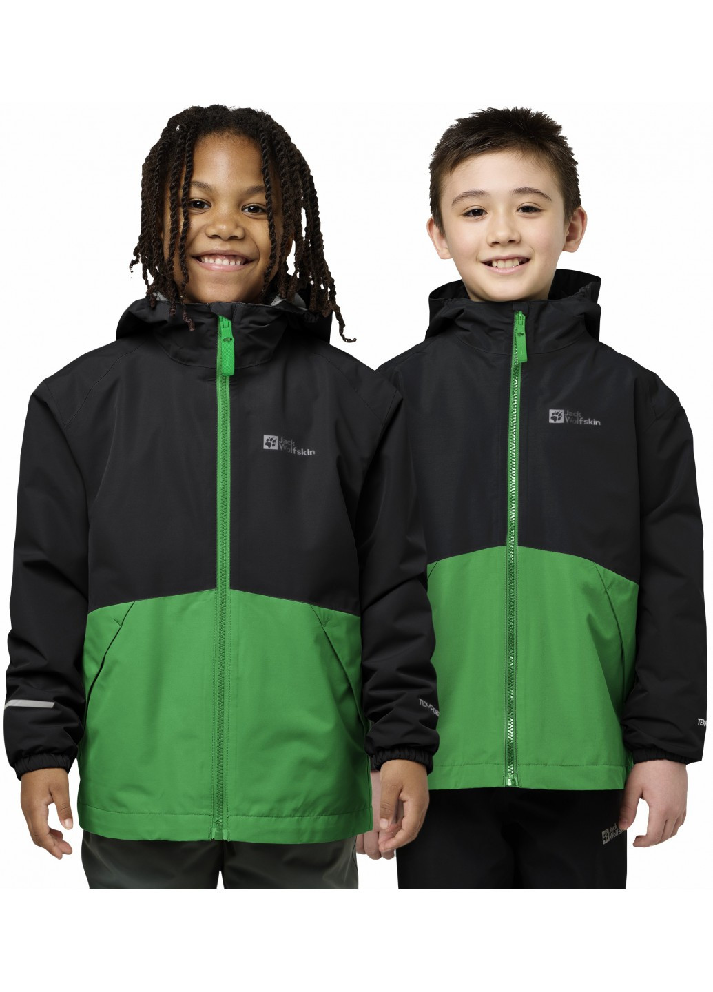 Черная демисезонная куртка куртка-трансформер Jack Wolfskin 1610081_E0206