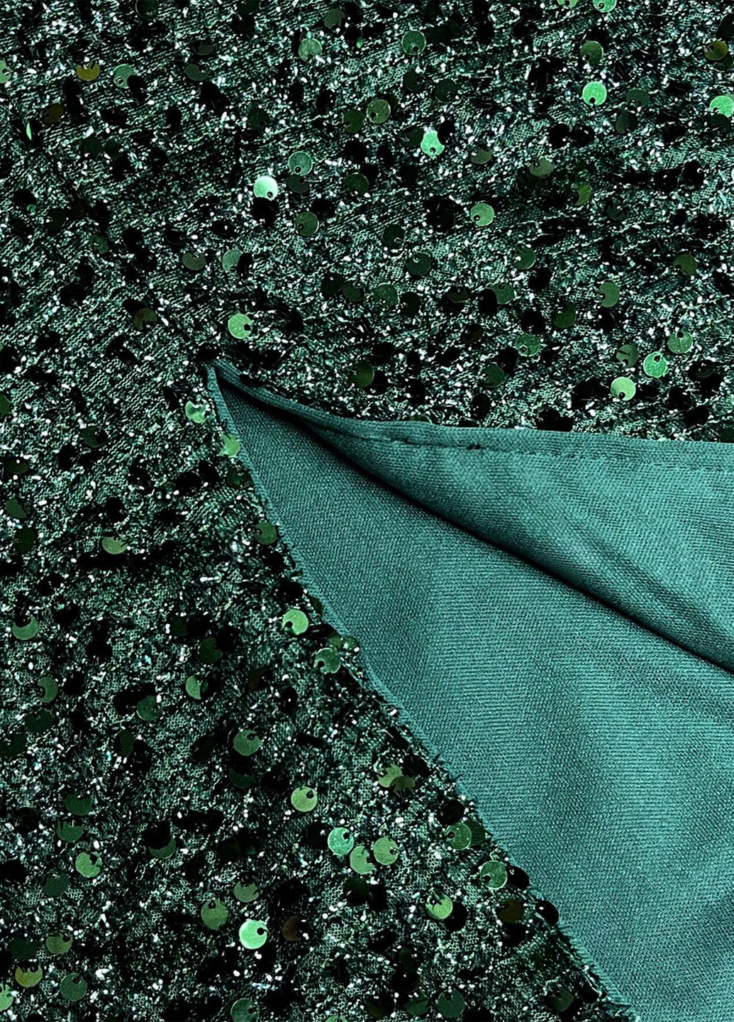 Темно-зелена коктейльна, вечірня сукня з відкритою спиною SHEIN однотонна