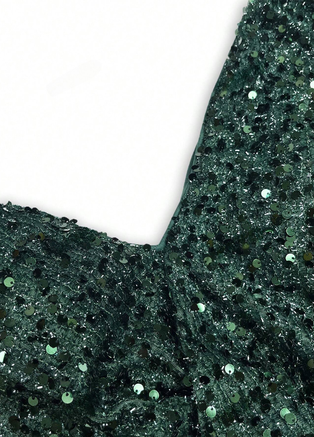 Темно-зелена коктейльна, вечірня сукня з відкритою спиною SHEIN однотонна