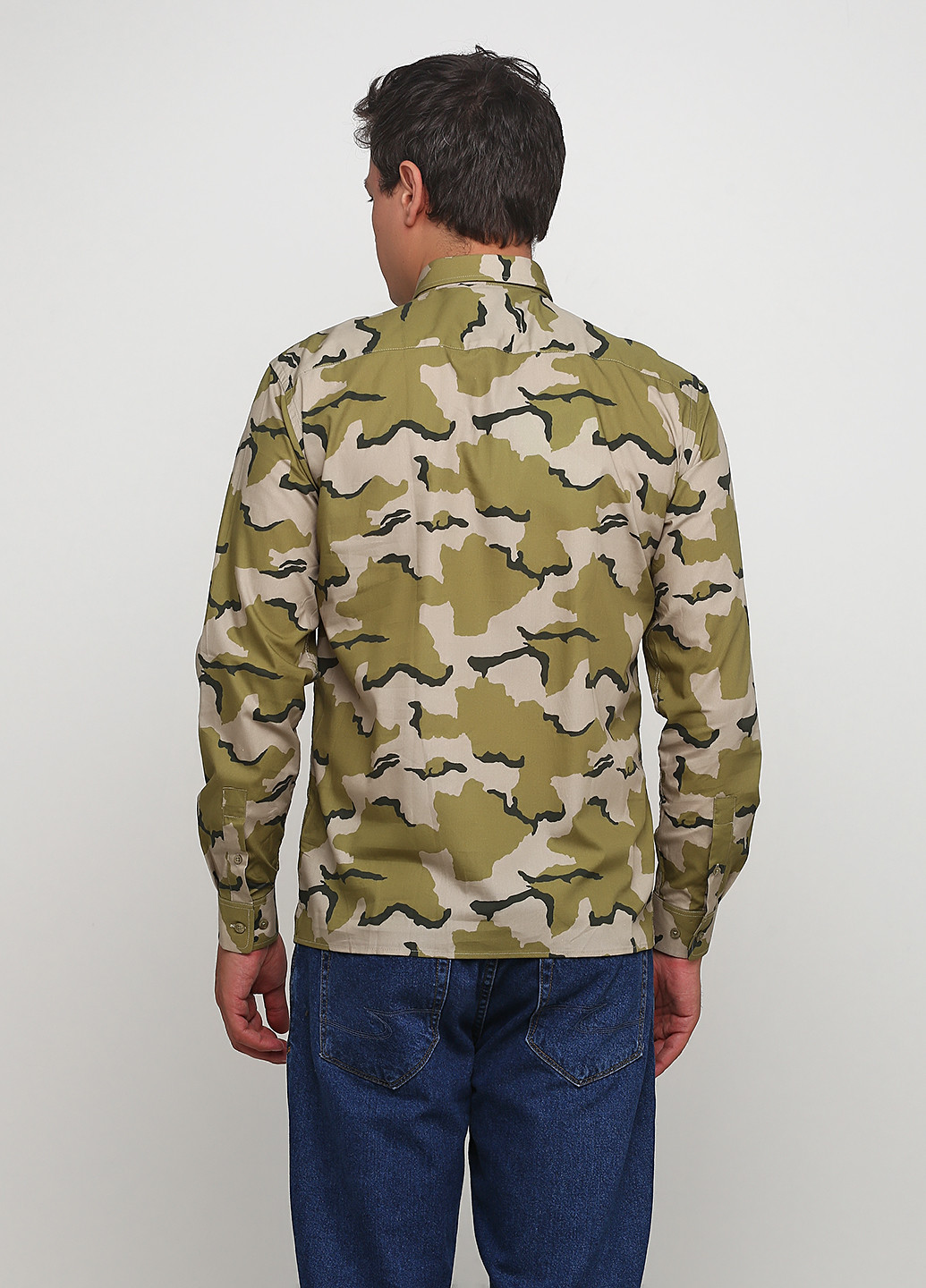 Оливковая кэжуал рубашка камуфляжная Minimum