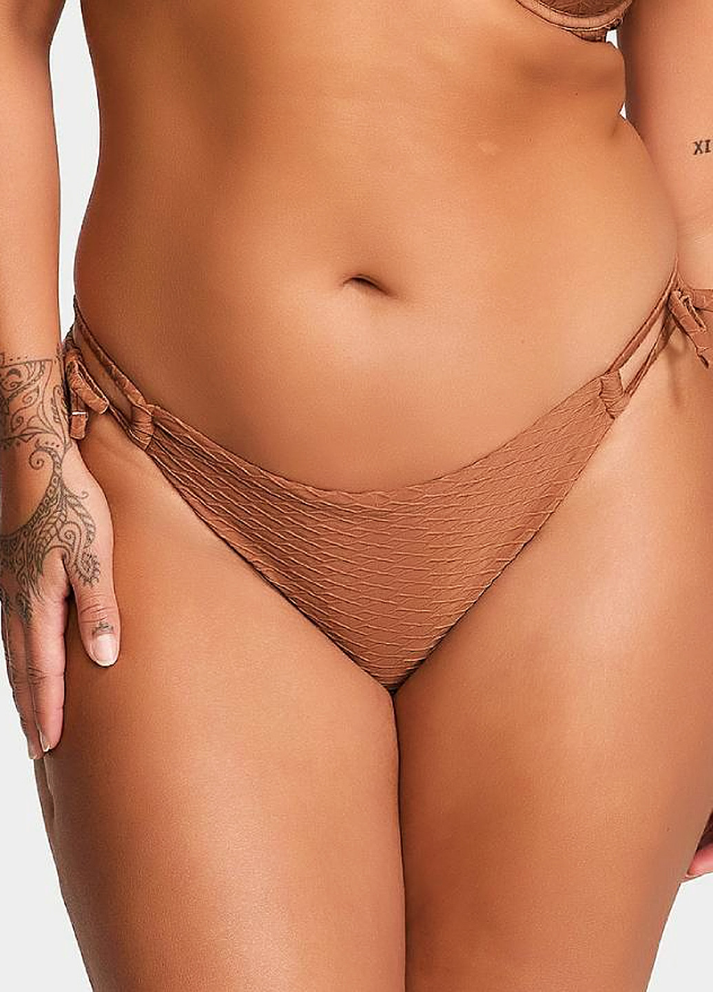 Світло-коричневий літній купальник (ліф, трусики) роздільний, бандо Victoria's Secret