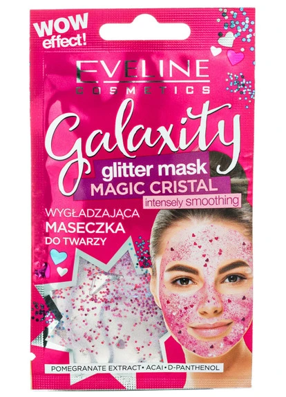 Разглаживающая гелевая маска с блестящими частицами Galaxity Glitter Mask Eveline Cosmetics (250115979)