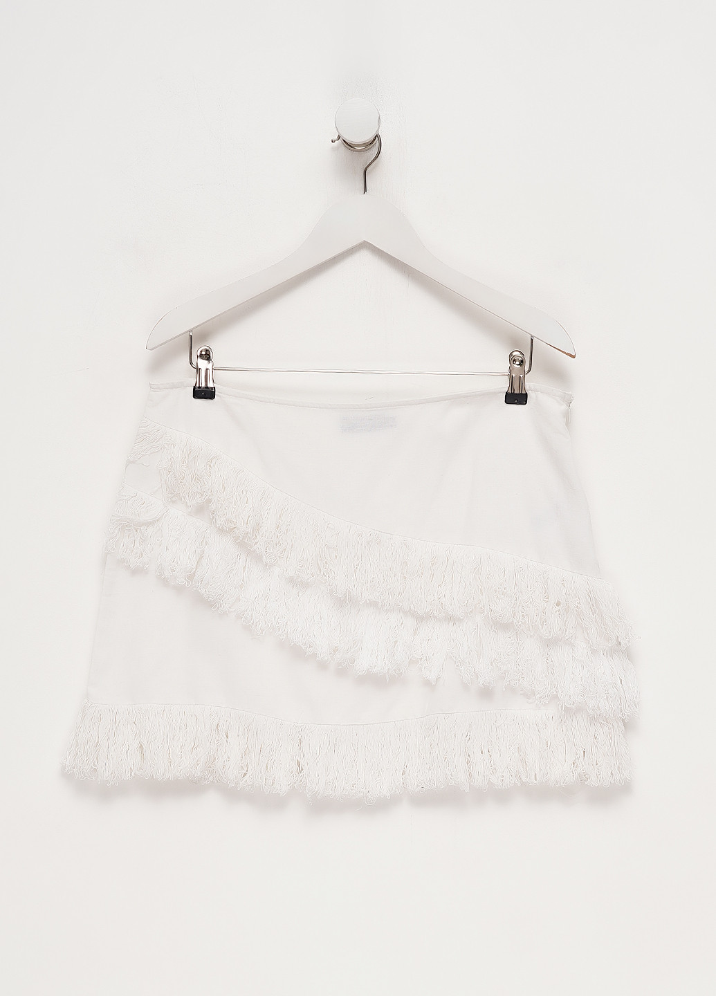 Белая кэжуал однотонная юбка PrettyLittleThing а-силуэта (трапеция)