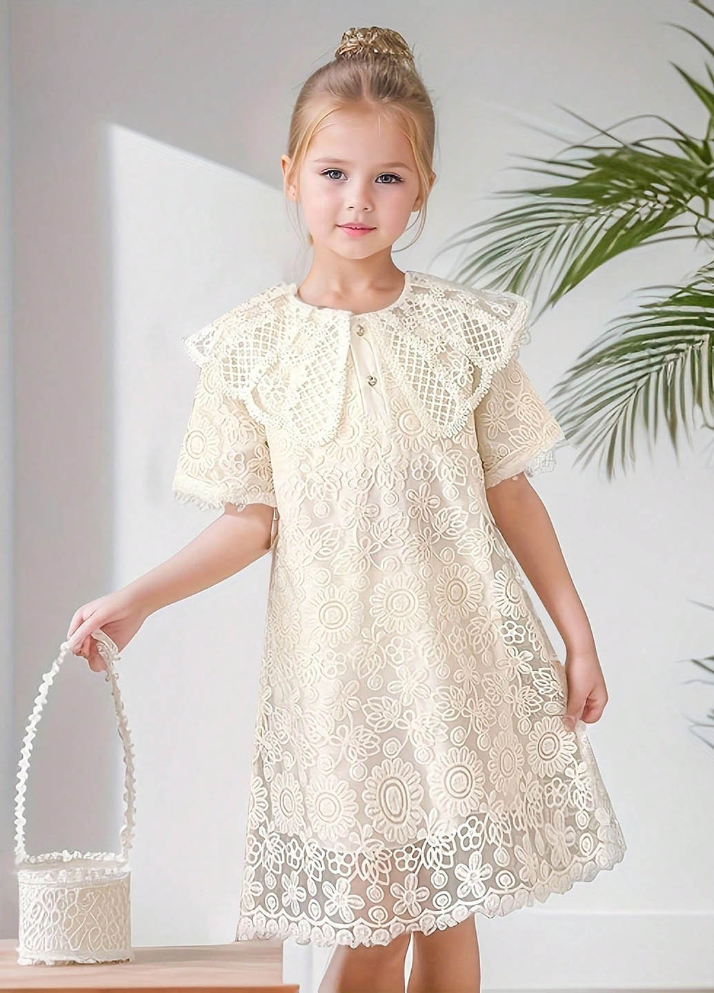 Кремовое платье SHEIN (366268254)