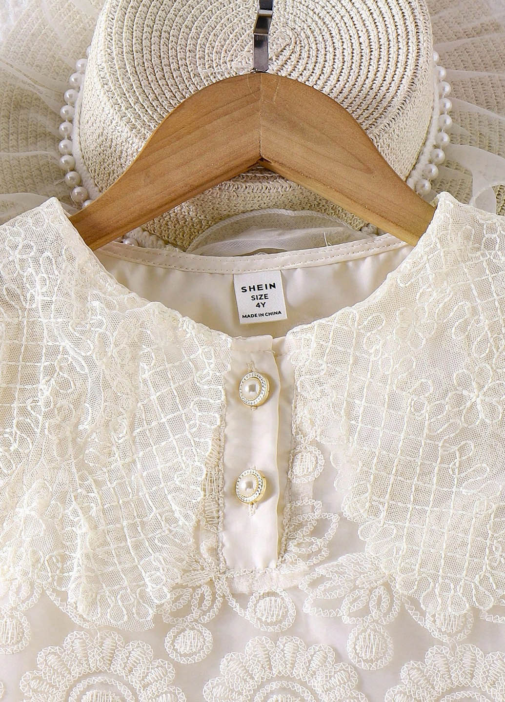 Кремовое платье SHEIN (366268254)