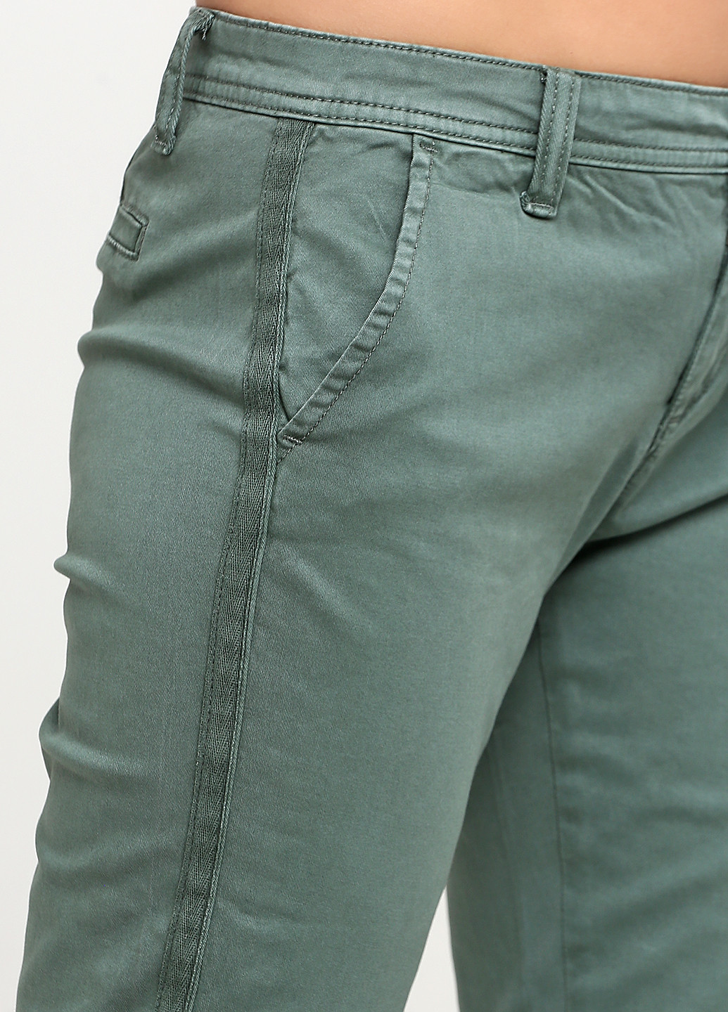 Темно-зеленые демисезонные регюлар фит джинсы B.C. Best Connections