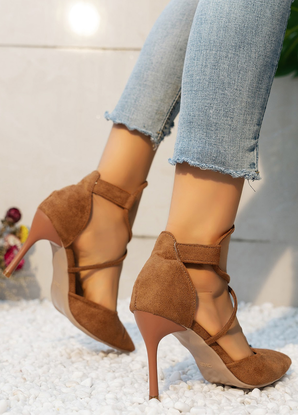 SHEIN Туфли лодочки коричневый з искусственная замша, китай — демисезон (325115237)